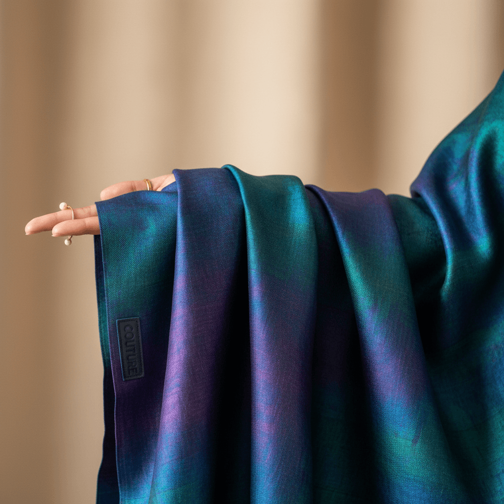 Silk scarf detail shot